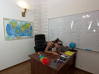 i followed the cleaning lady after class for a sneaky private moment.