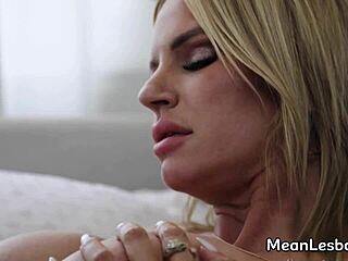 Busty blonde teen gets wet pussy licked and fingered by mature blonde slut!