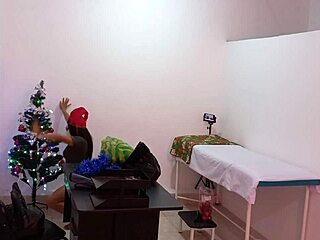 nurse decorates doctor's office