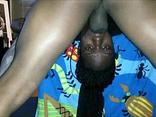 Black beauty enjoys face-fucking and homemade sex