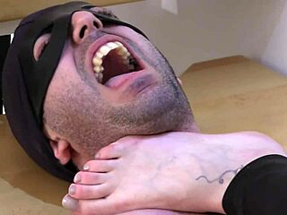 Dominant women with foot fetish dominate slaves with foot worship and oral sex