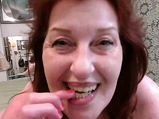 Redhead giantess dominates in 413 custom beaver play
