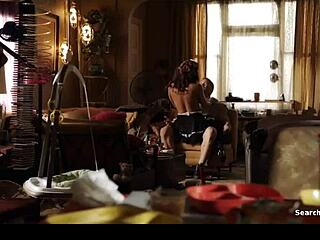 alyssa leblanc flashes big tits in maid costume on shameless