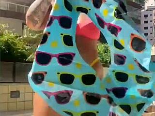 Redhead With Big Ass And Swollen Pussy Flashing On Live Stream!