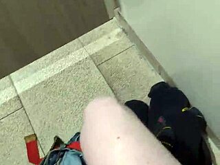 Public toilet tryst: Naked and masturbating outdoors