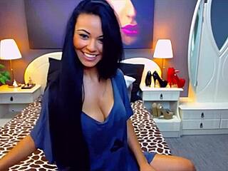 Exclamatory smoking beauty on webcam!