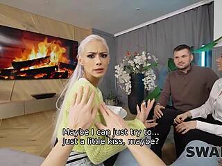 A big dick lover gets two Colombian women in a wife swapping scene