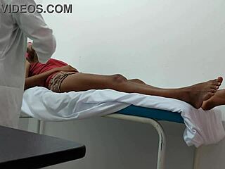 Doctor's sensual massage for his patient in hospital