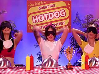 i got my strapon wet at the hotdog eating contest with that latina ebony petite girl, what a fun fucking game.