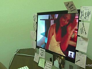 Stud bangs brunette dancer from strip bar at home!