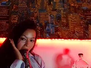 Crazy cute girl teases with live dildo show on Bluee official