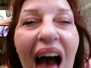 Redheaded Dawn's Fantasy Giantess Shrinks And Masturbates Him Back Out