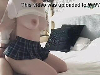 Big tits Asian teen fucked by boyfriend in hotel room