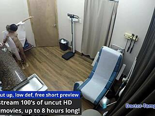 Dr. Tampa Performs First Gyno Exam on Neighbor Aria Nicole with Shaved Pussy