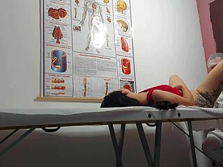 A hot gay scene in a hospital examination room with a big cock and big ass