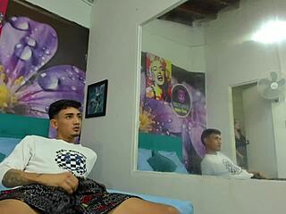 My stepsister catches me watching porn in the bedroom