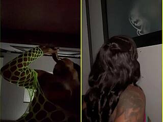 Big black cock and group action with gloryhole sucking