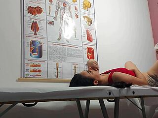 A hot gay scene in a hospital examination room with a big cock and big ass