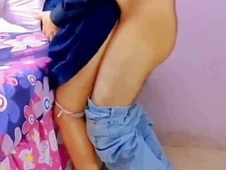 After fucking her hard and begging, she finally gives up her virgin ass during end-of-year holidays in this real homemade anal session!