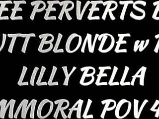 johnny nitro slams lilly bella's tight cunt in brutal gangbang