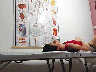 A hot gay scene in a hospital examination room with a big cock and big ass