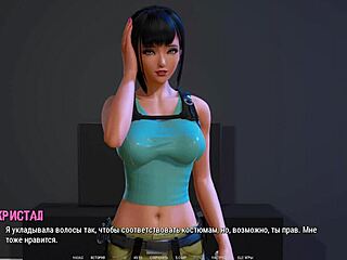 Beautiful cosplay girl in hot cartoon-style action