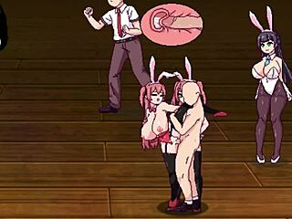 The great yokai in haunted halls with bunny and cow outfits