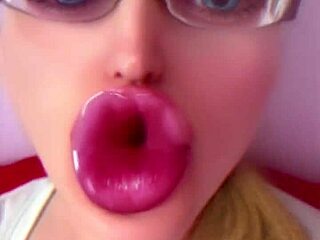 Huge Pink Lips Dollification Transformation