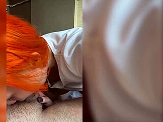 Cute redhead teen rides in POV?