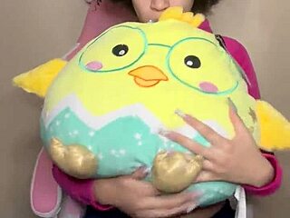 Schoolgirl with a black belly gets an interactive experience with a daddy fetish