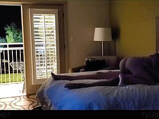 hot young slut fucked hard in motel with door open