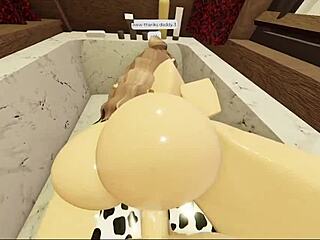 i, brunette with fat ass, sucked and fucked in bathtub