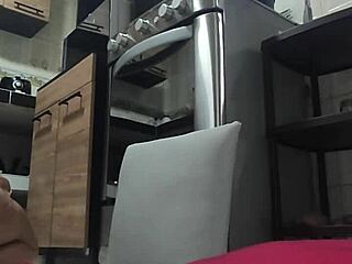 perverted step-nephew arrives while wife washes dishes, deepthroats cum in mouth