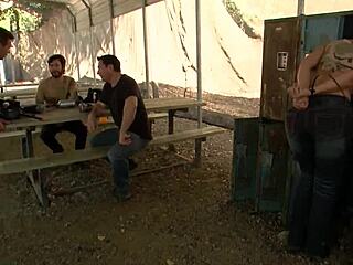 Syren De Mer in hardcore gang bang with big cock action
