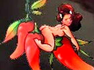 wife bent over in red thong shaking big ass for doggystyle with prostitute