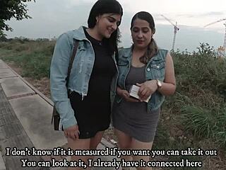 stranger offers money for vibrator experience in mall with chubby girls