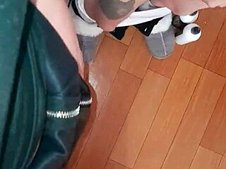 Three sexy school teachers in short skirts pleasure themselves after work