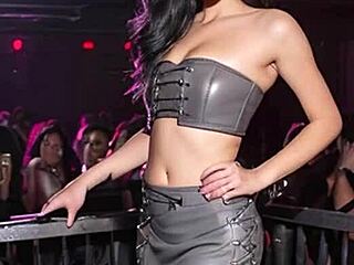 Dirty After Work Tease in Leather Skirt Outdoors - AI Illustrated Dream.