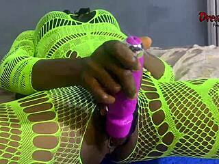 Vera Satisfies Herself with Toy and Big Ebony Dick