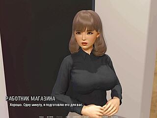 Beautiful cosplay girl in hot cartoon-style action