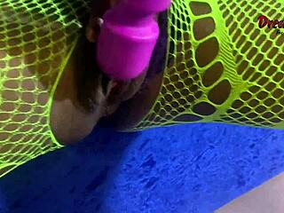 Vera Satisfies Herself with Toy and Big Ebony Dick