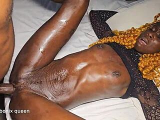 Skinny Sarah Bent Over Riding Big Cock In Cowgirl