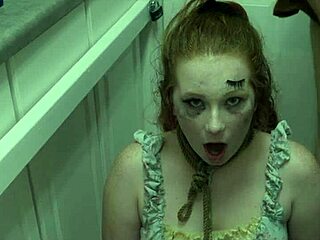 Redhead BDSM sissy gets dirty with a sloppy licking and humiliation scene