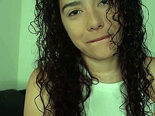 Young Colombian girl enjoys JOI with big natural tits and instructions