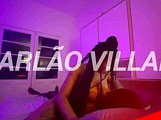 Brazilian brunette licks balls and gags on face fucking