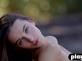 Slim Brunette Gloria Sol Teases With Her Hot Body In Outdoor Posing Session