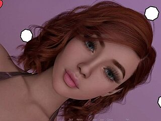 Redhead college girl's 3D game is a sexy delight