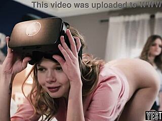 Tiny Teen 18+ Masturbates Before Threesome with Stepmom