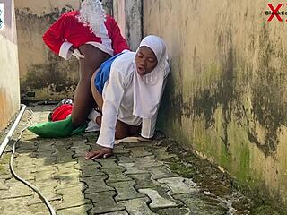 Africa Santa Caught Fucking Neighbor's Daughter Outdoors