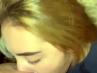 Hot blonde engages in deepthroat and intense sex for cum in mouth